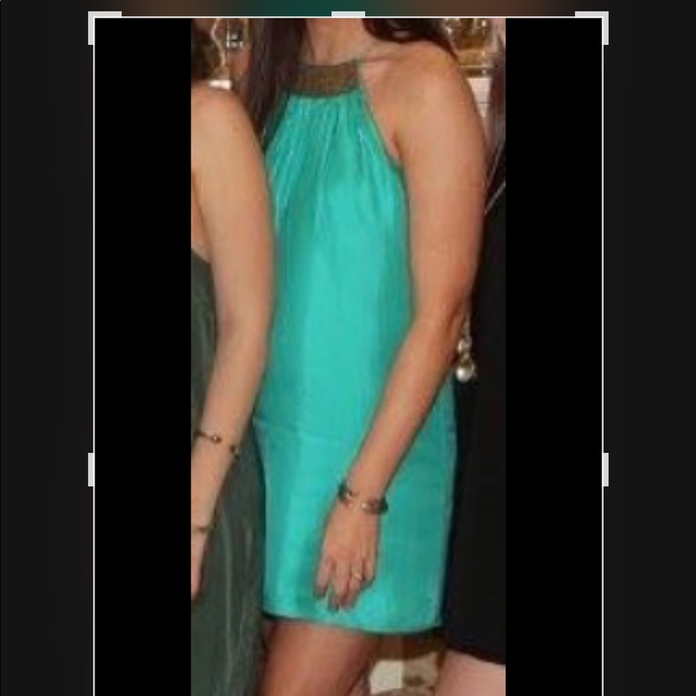 Tangerine halter dress